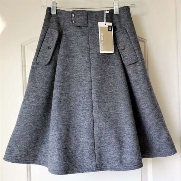 Urban Revivo Dresses & Skirts - Urban Revivo Wool Blend Flare Skirt NEW